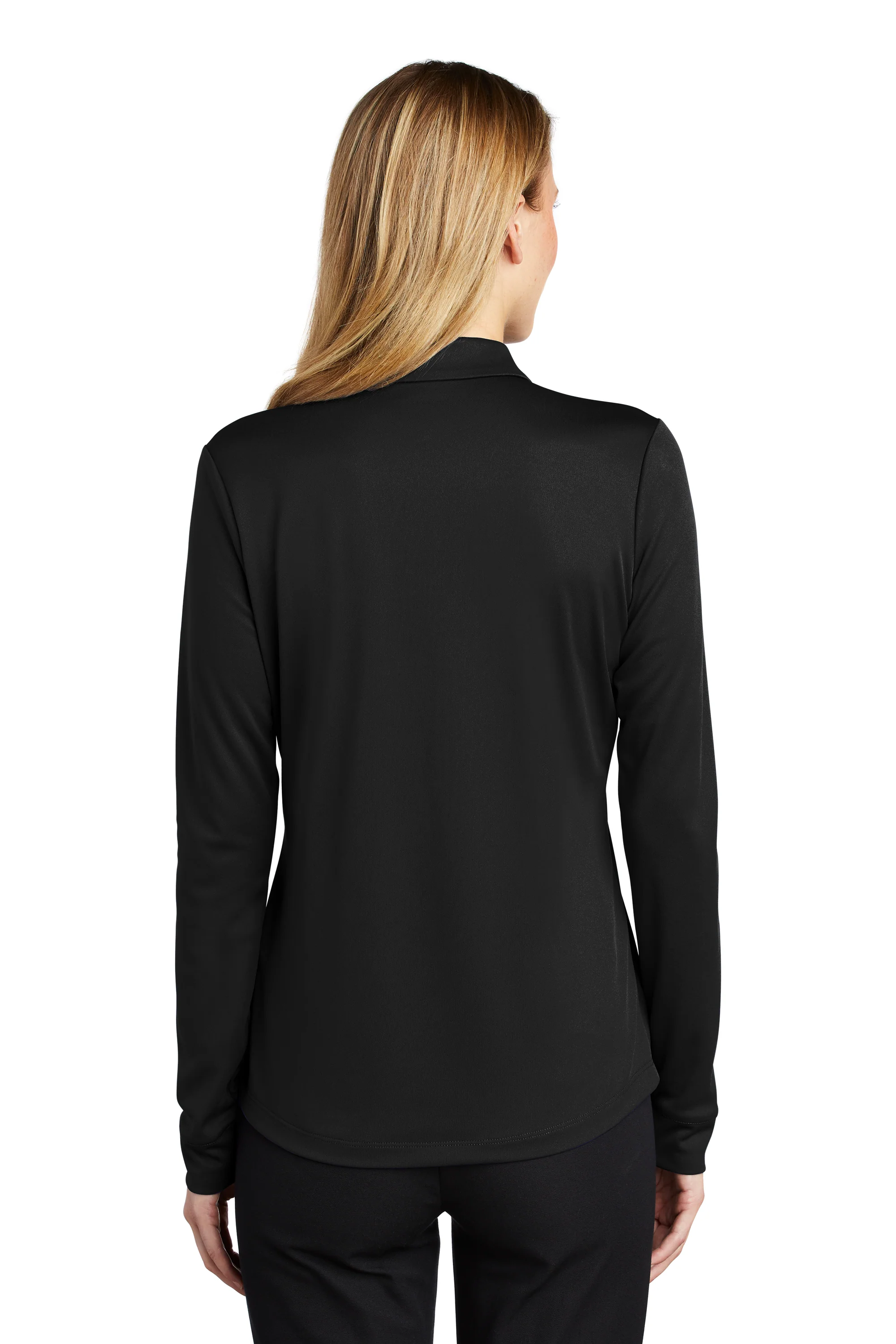 Women's – Port Authority® Silk Touch™ Performance Long Sleeve Polo - Image 4