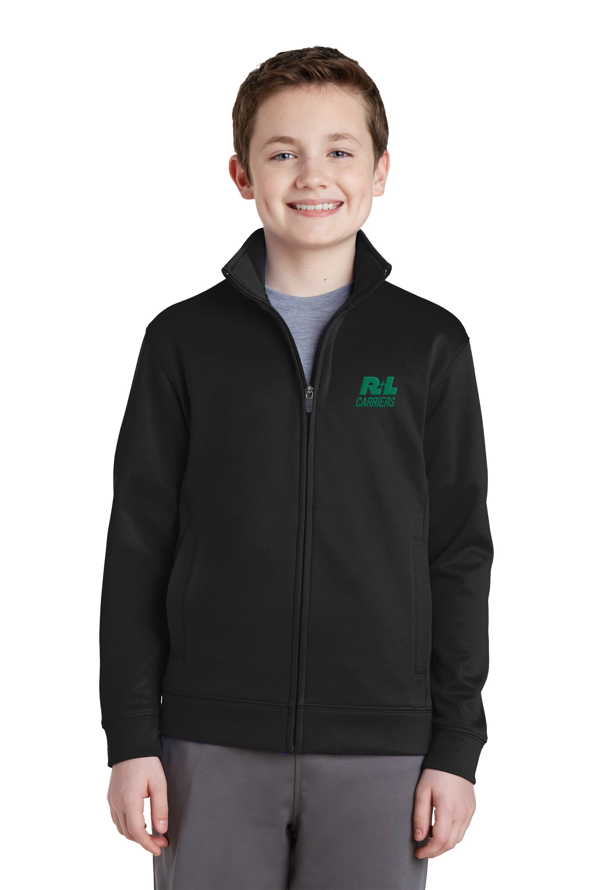 Sport-Tek® Youth Sport-Wick® Fleece Full-Zip Jacket - Image 3